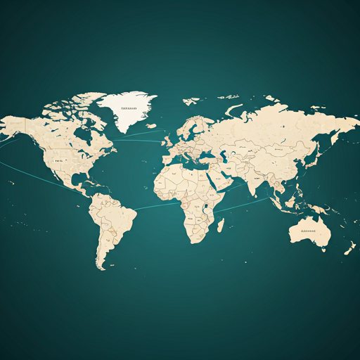 World Map showing export routes